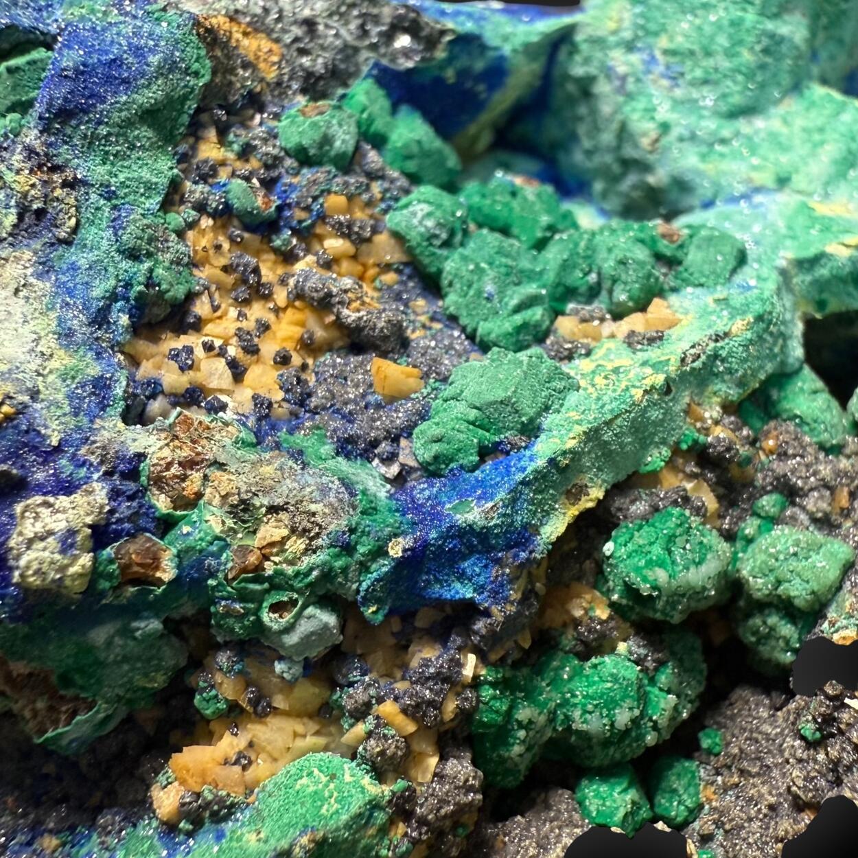 Azurite & Malachite Psm Bournonite