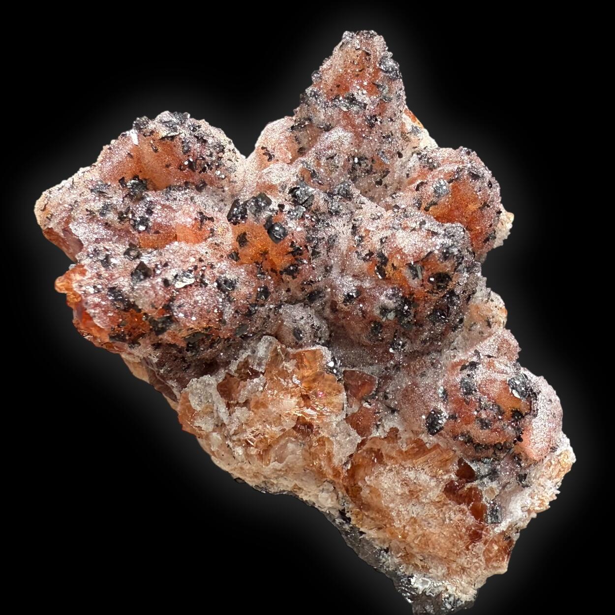 Rhodochrosite Manganite & Quartz