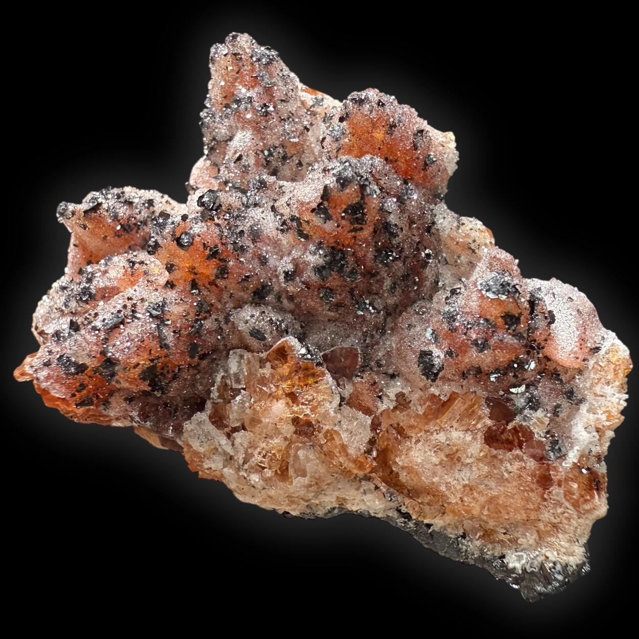 Rhodochrosite Manganite & Quartz