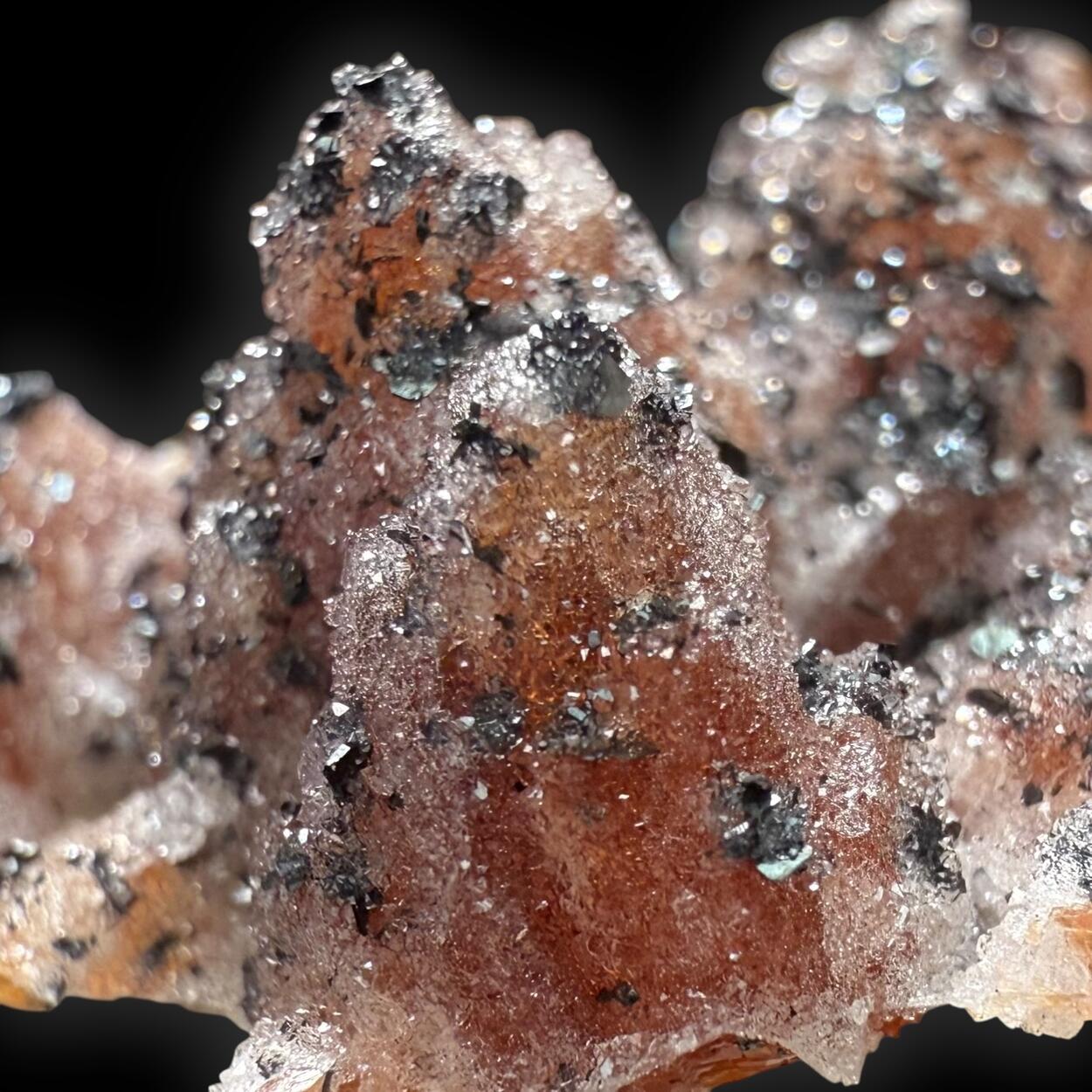 Rhodochrosite Manganite & Quartz