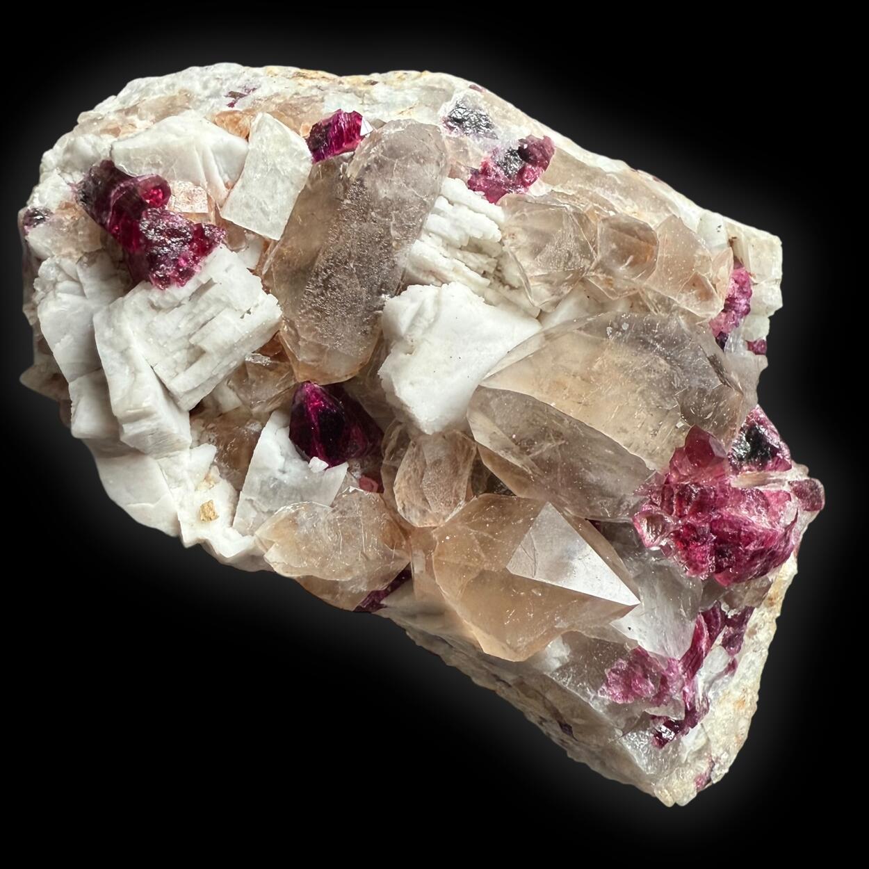 Tourmaline Orthoclase & Smoky Quartz