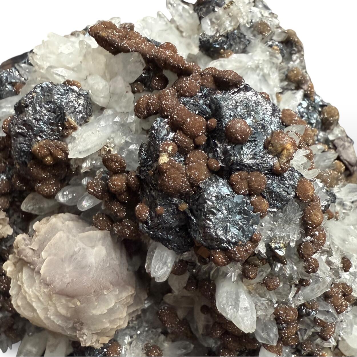 Semseyite Psm Galena With Siderite & Calcite