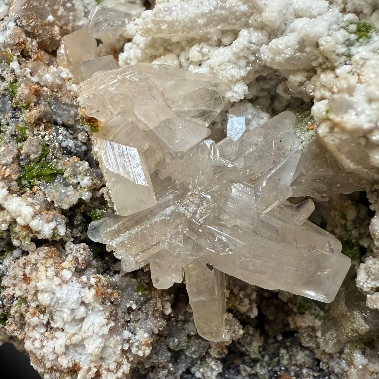 Cerussite With Duftite & Dolomite