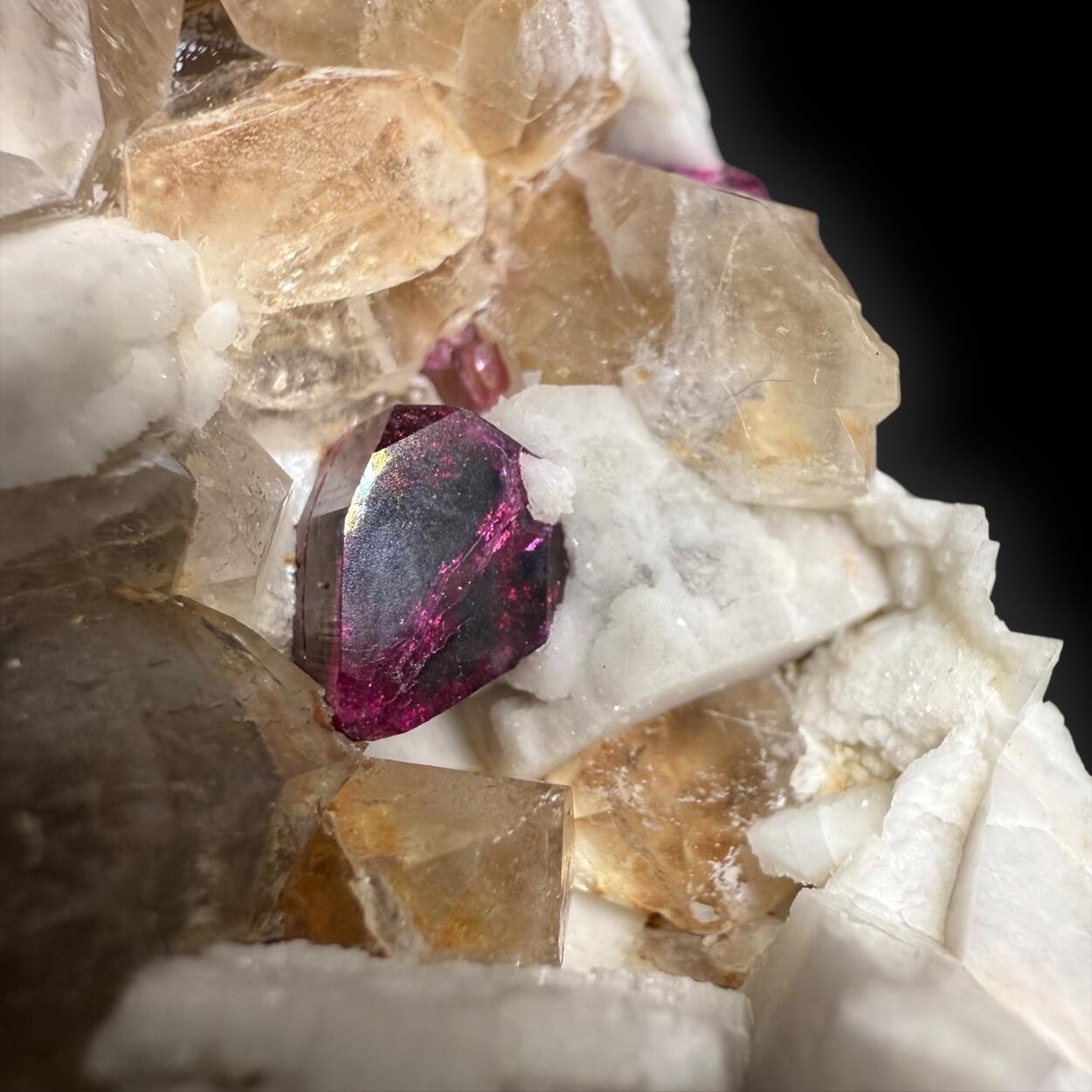 Tourmaline Orthoclase & Smoky Quartz