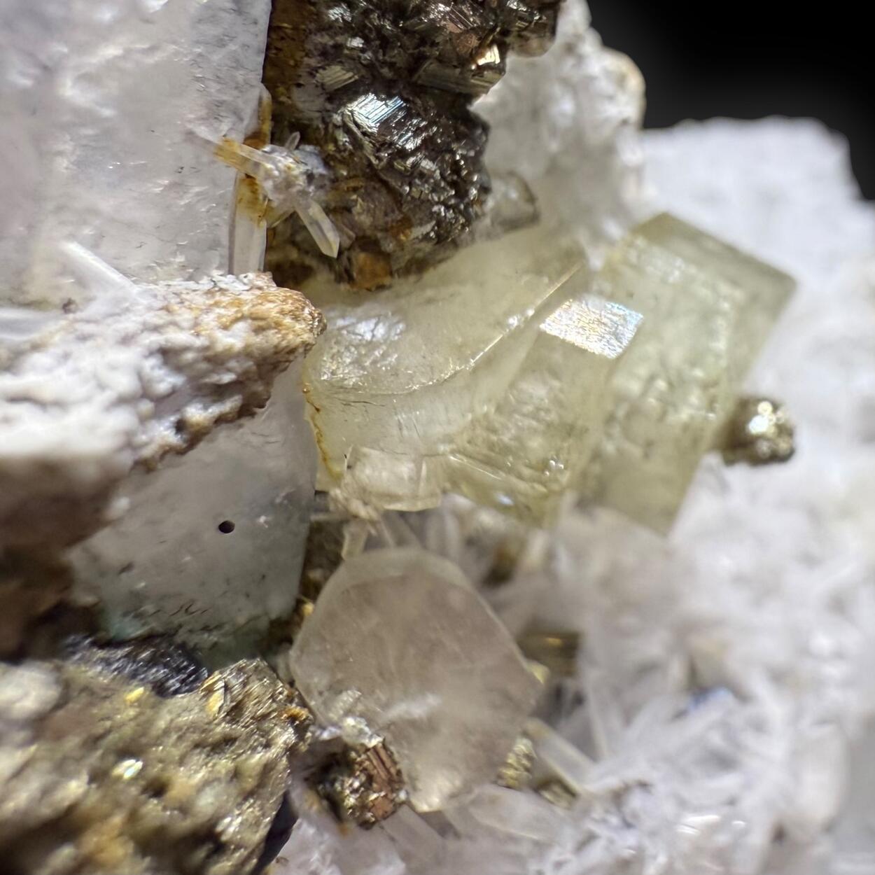 Fluorapatite With Pyrite & Calcite