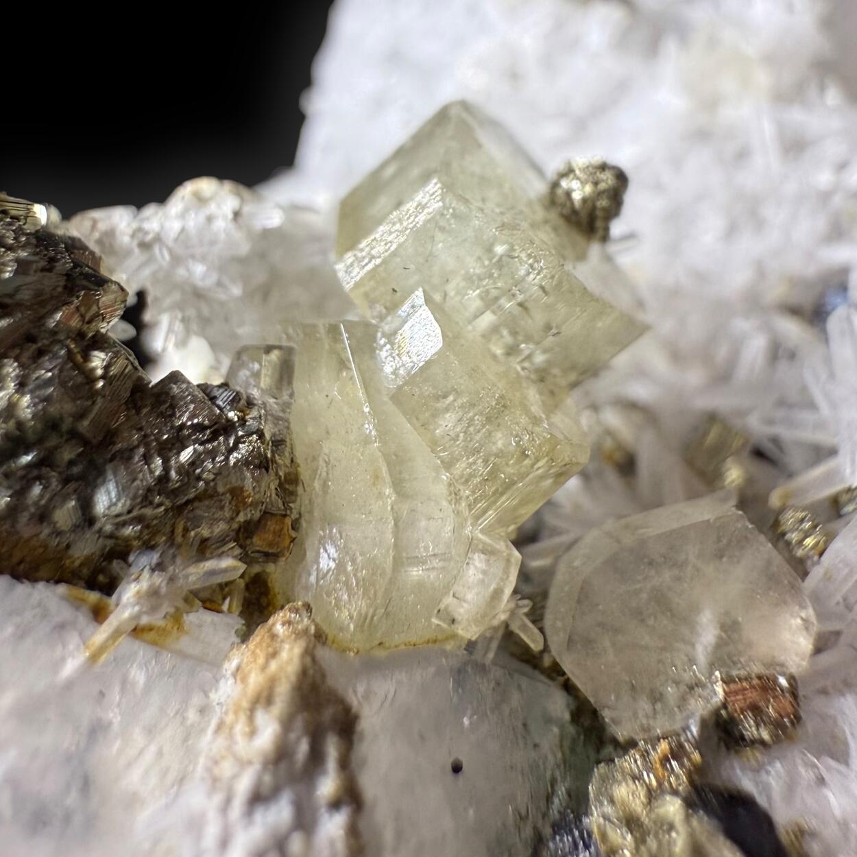 Fluorapatite With Pyrite & Calcite