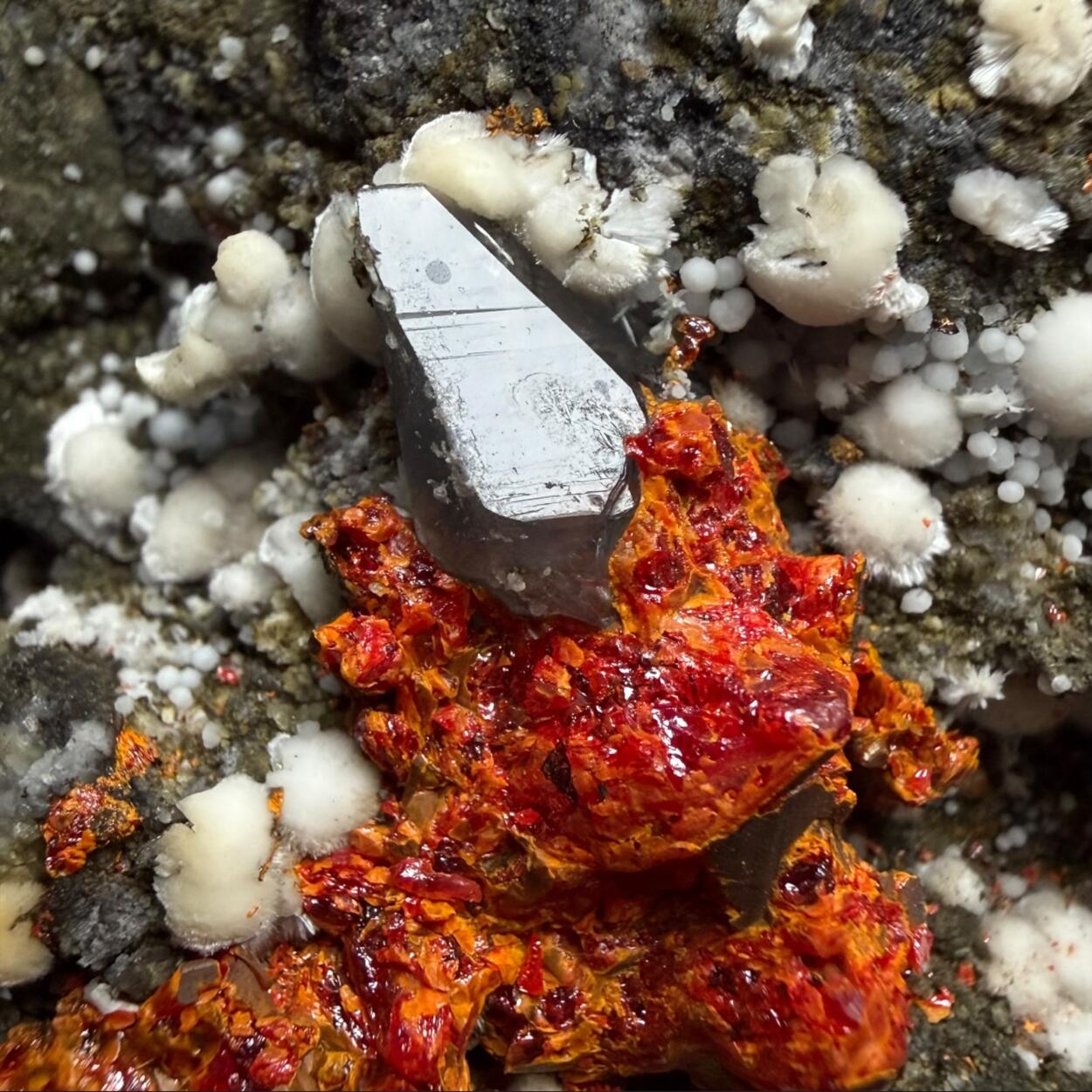 Picropharmacolite Realgar & Calcite