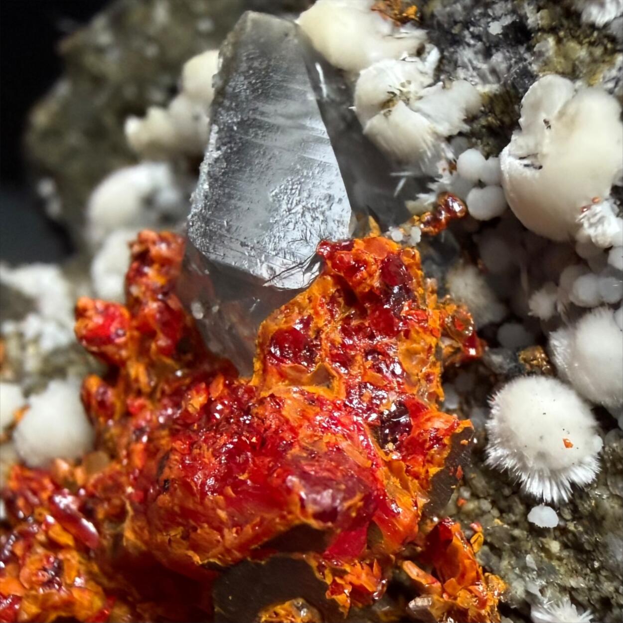 Picropharmacolite Realgar & Calcite