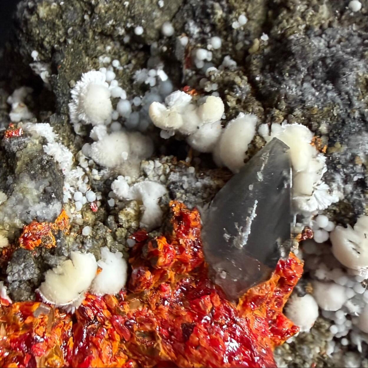 Picropharmacolite Realgar & Calcite