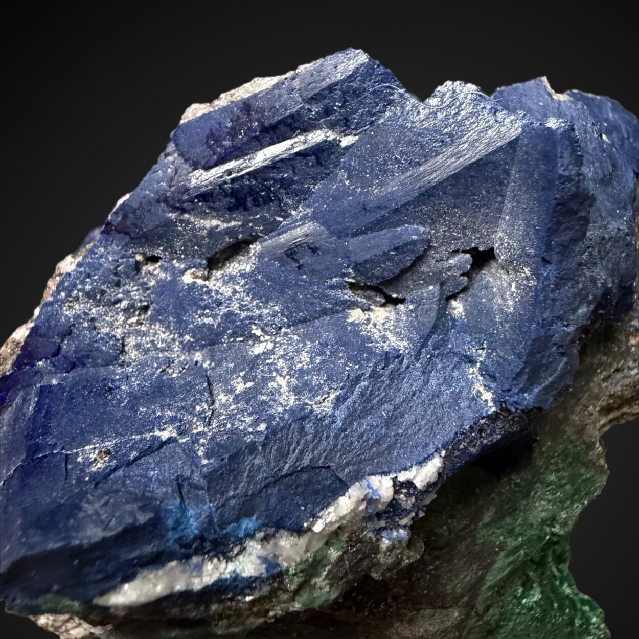 Azurite With Malachite