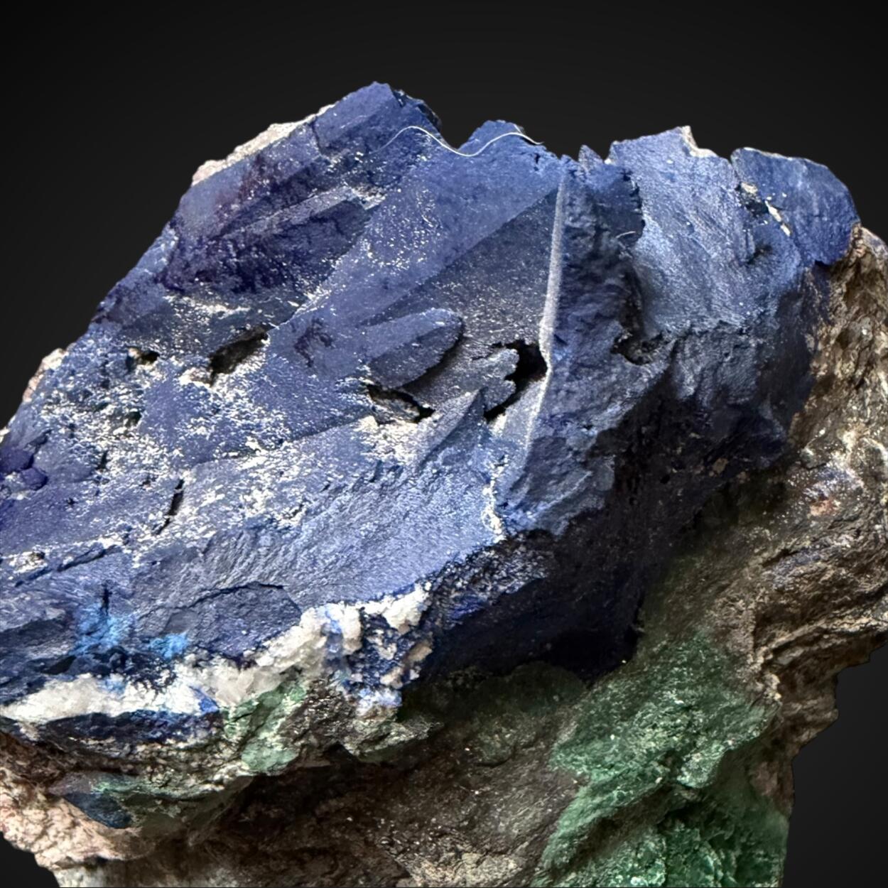 Azurite With Malachite