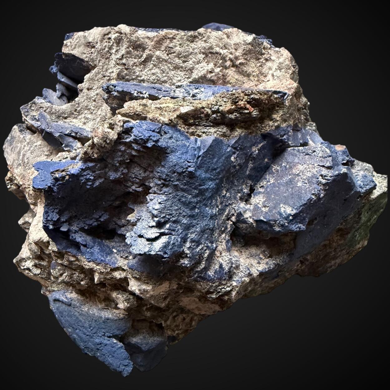 Azurite With Malachite