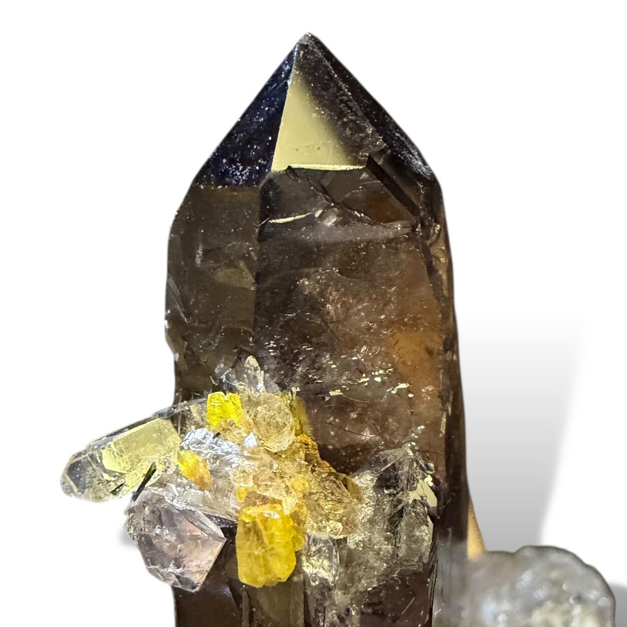 Xenotime-(Y) & Smoky Quartz