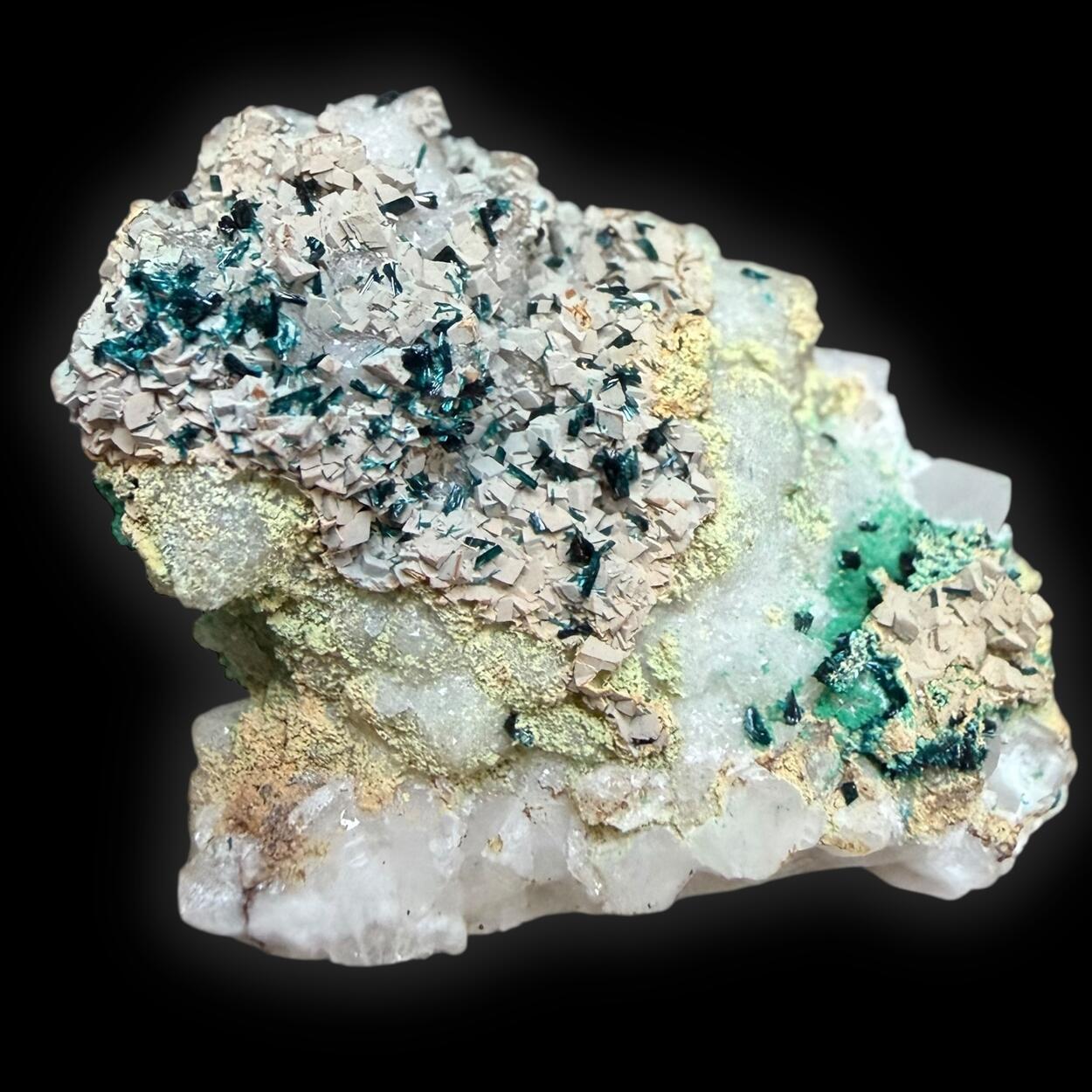 Clinoclase With Dolomite & Cornwallite