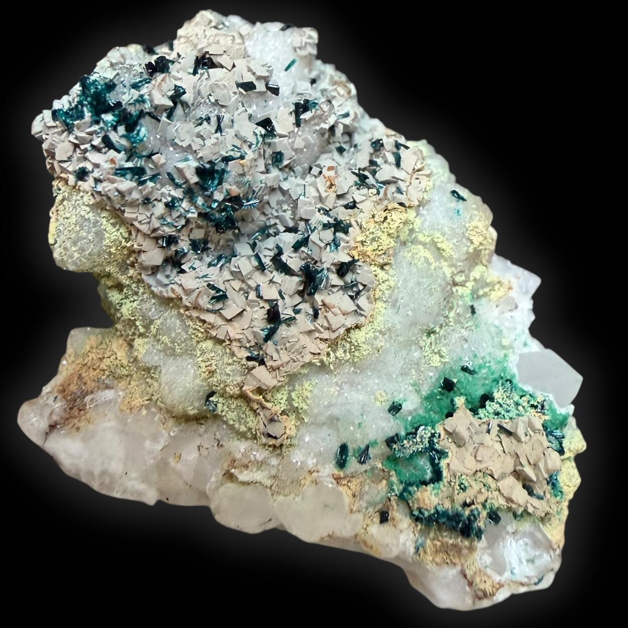 Clinoclase With Dolomite & Cornwallite