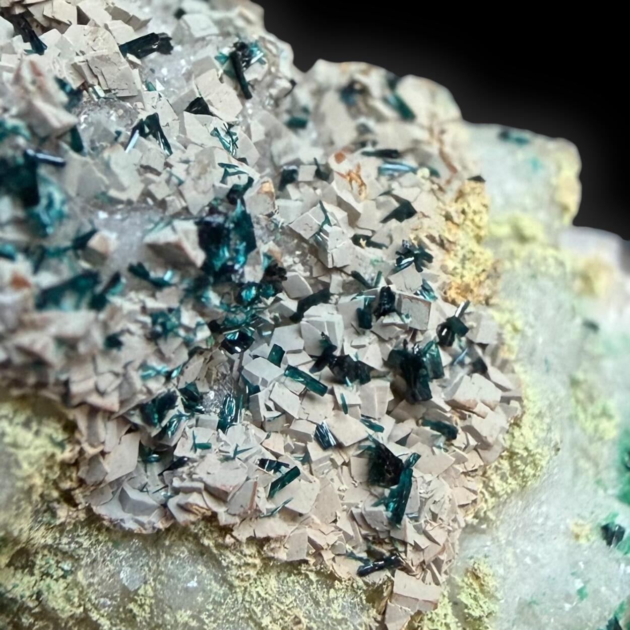 Clinoclase With Dolomite & Cornwallite