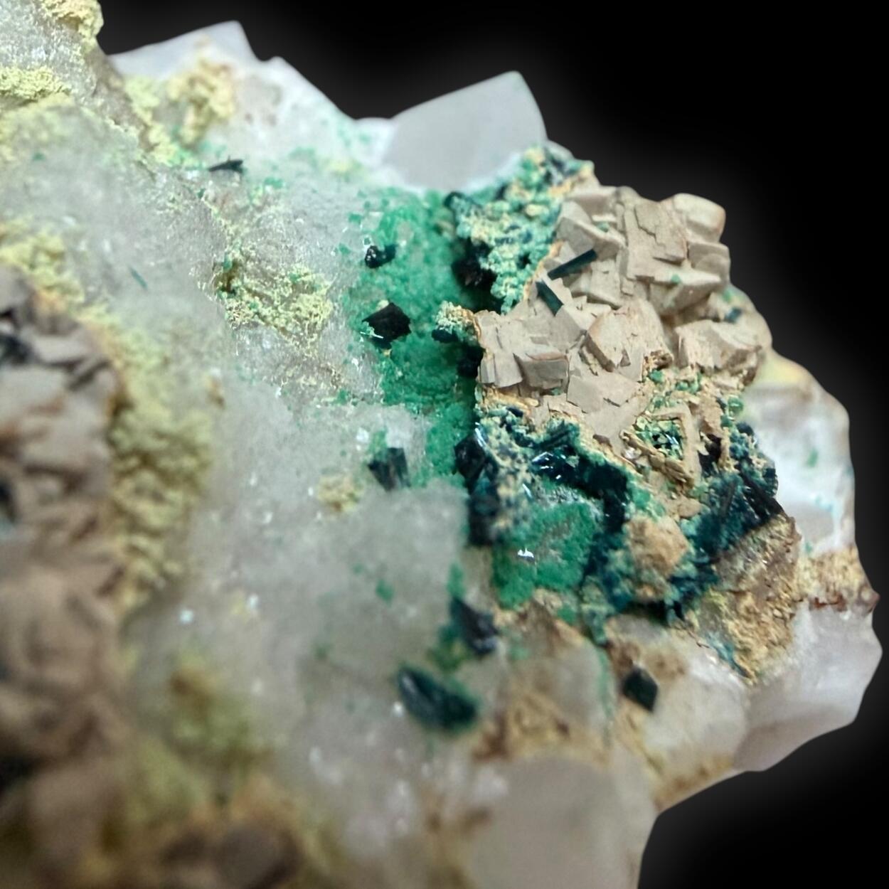 Clinoclase With Dolomite & Cornwallite