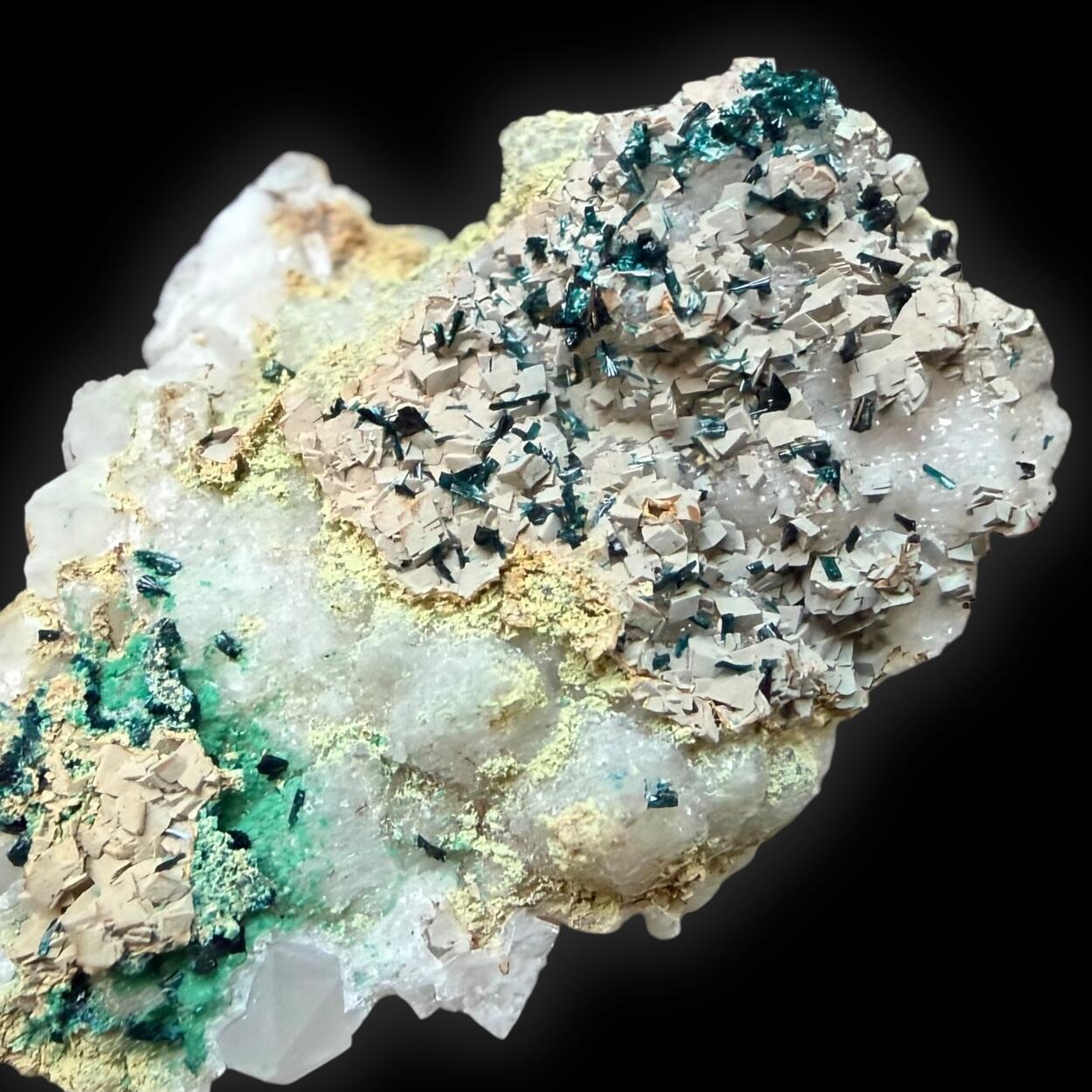 Clinoclase With Dolomite & Cornwallite