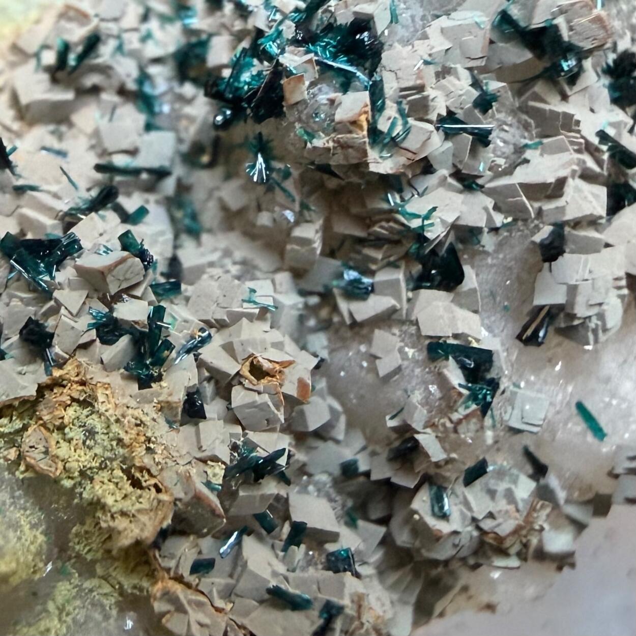 Clinoclase With Dolomite & Cornwallite