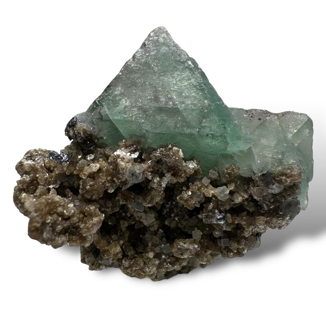 Fluorite On Muscovite