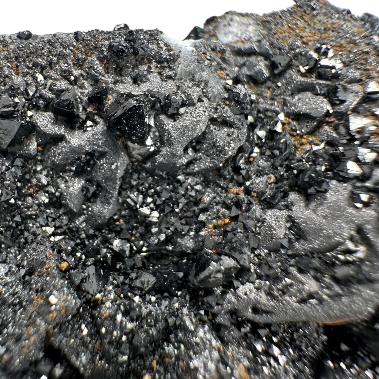 Magnetite On Calcite With Chondrodite