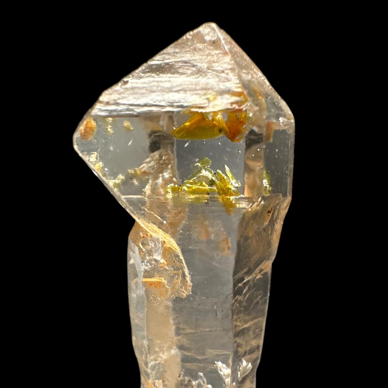 Quartz Sceptre With Petroleum Inclusions