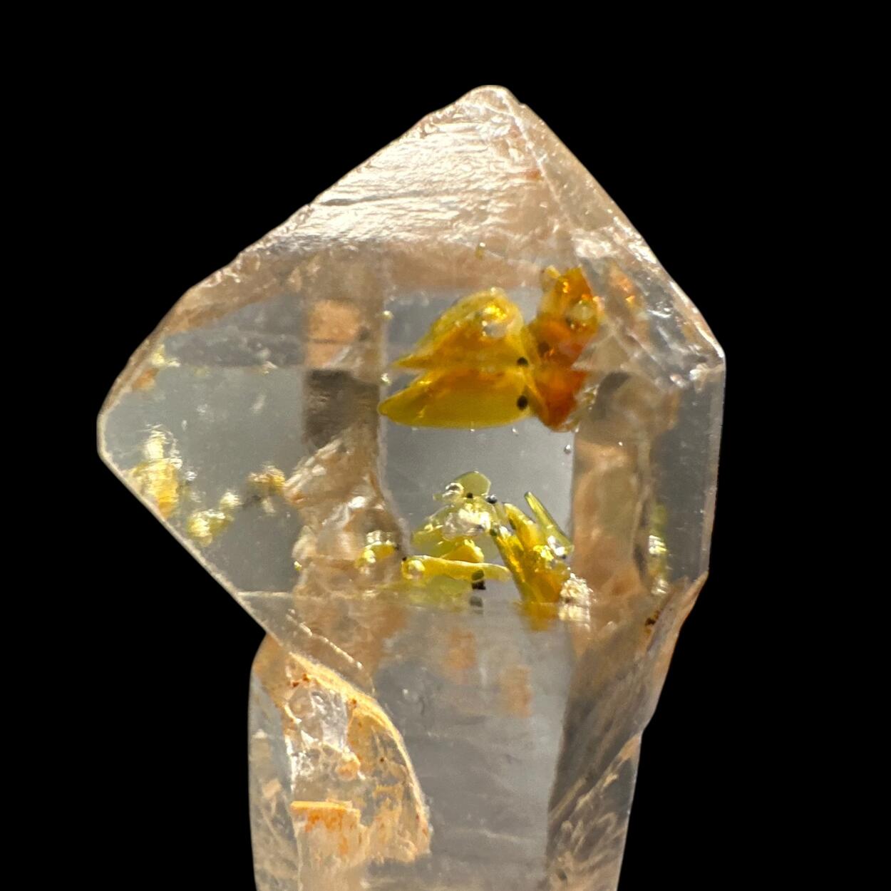 Quartz Sceptre With Petroleum Inclusions