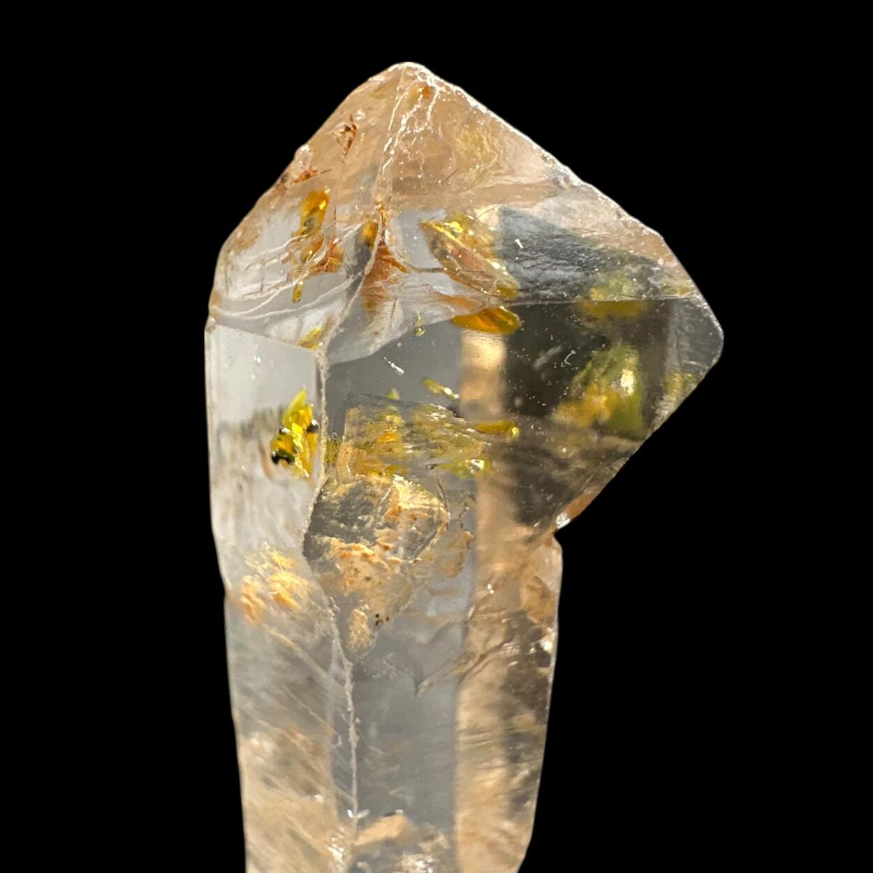 Quartz Sceptre With Petroleum Inclusions