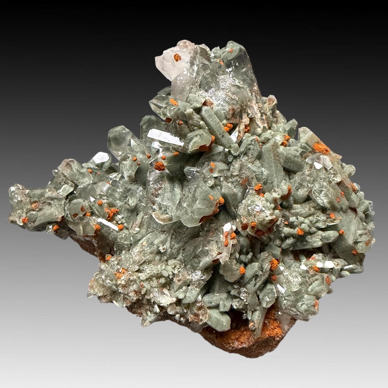 Quartz With Chlorite Inclusions & Limonite