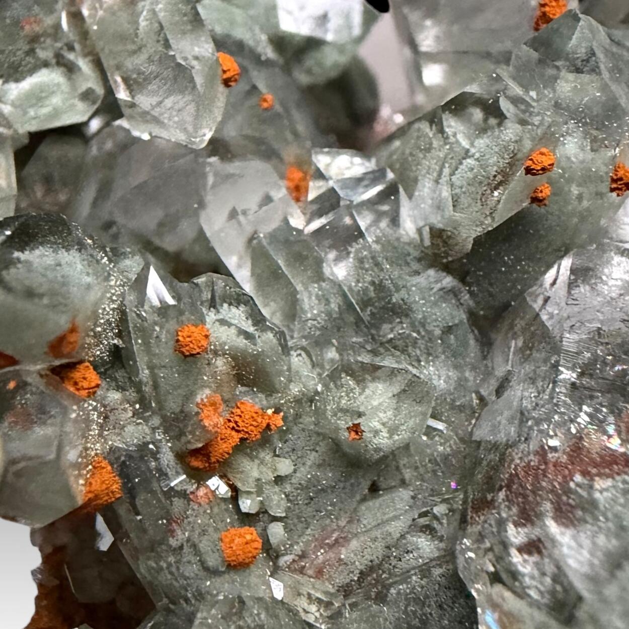 Quartz With Chlorite Inclusions & Limonite