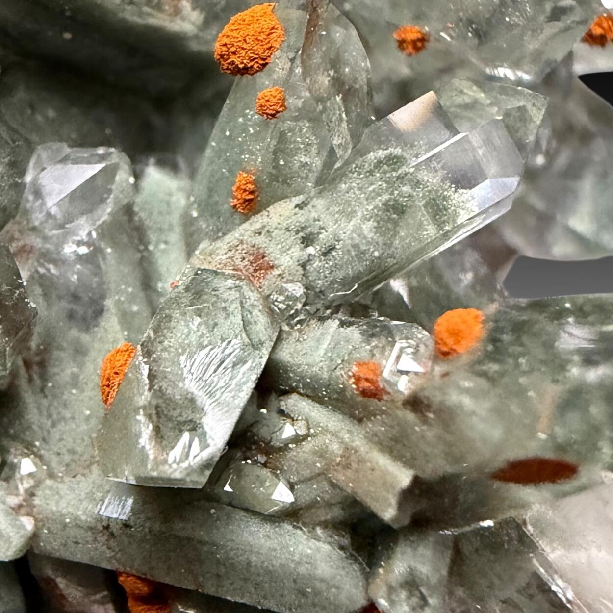 Quartz With Chlorite Inclusions & Limonite