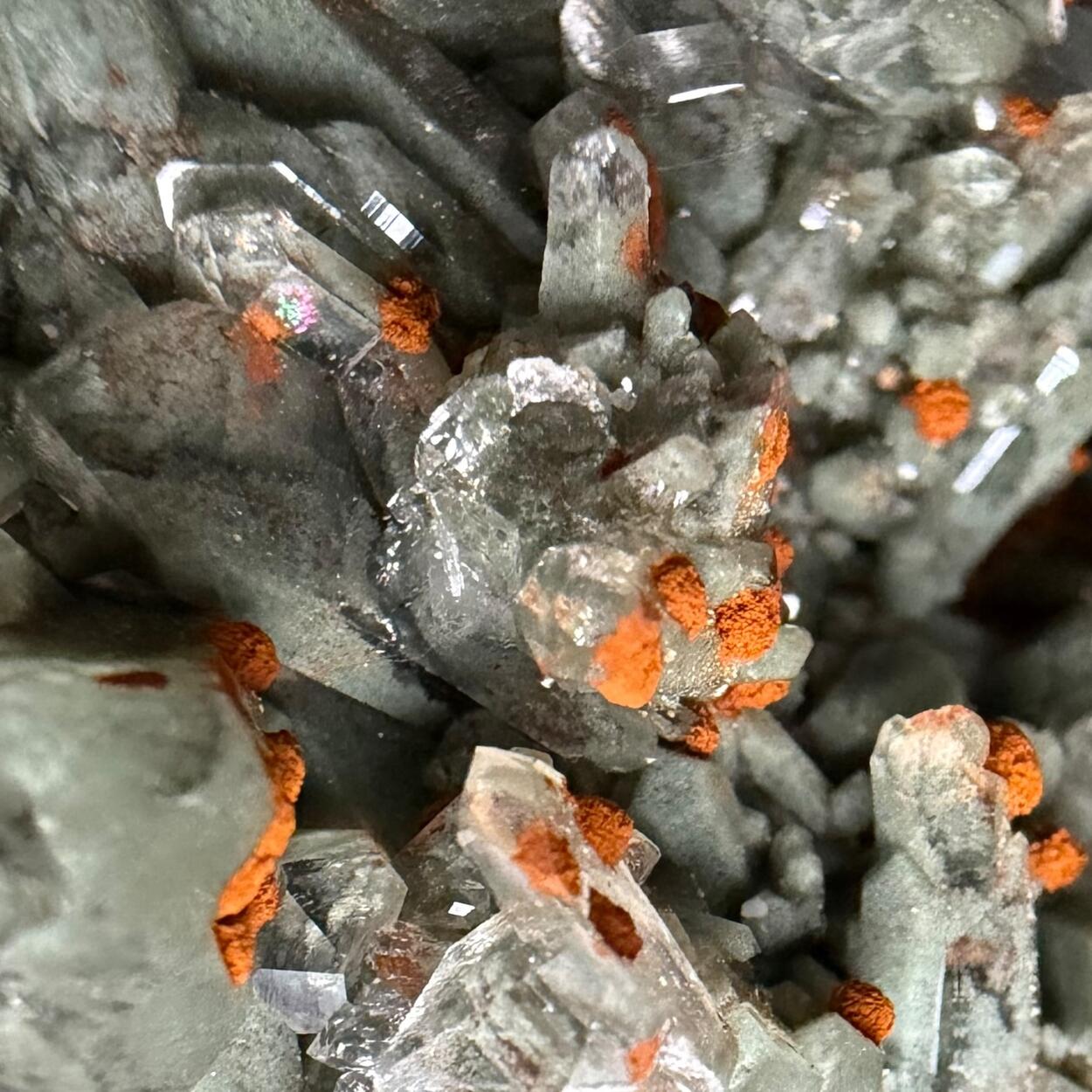 Quartz With Chlorite Inclusions & Limonite