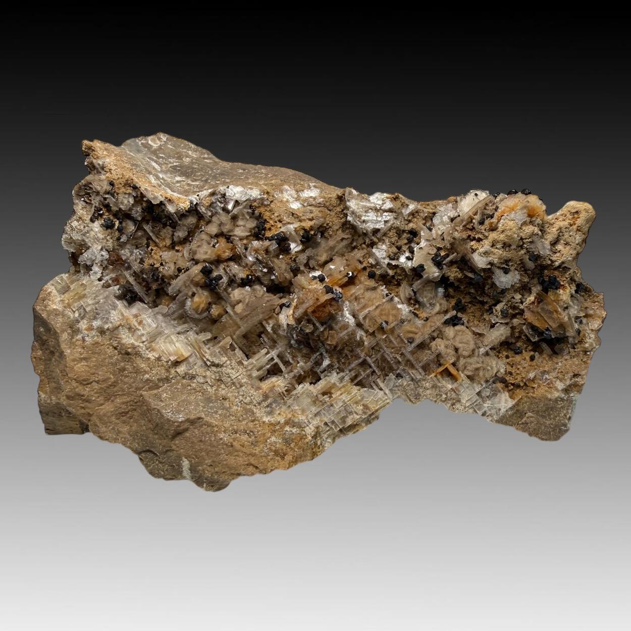 Fluorite With Calcite & Limonite Psm Pyrite