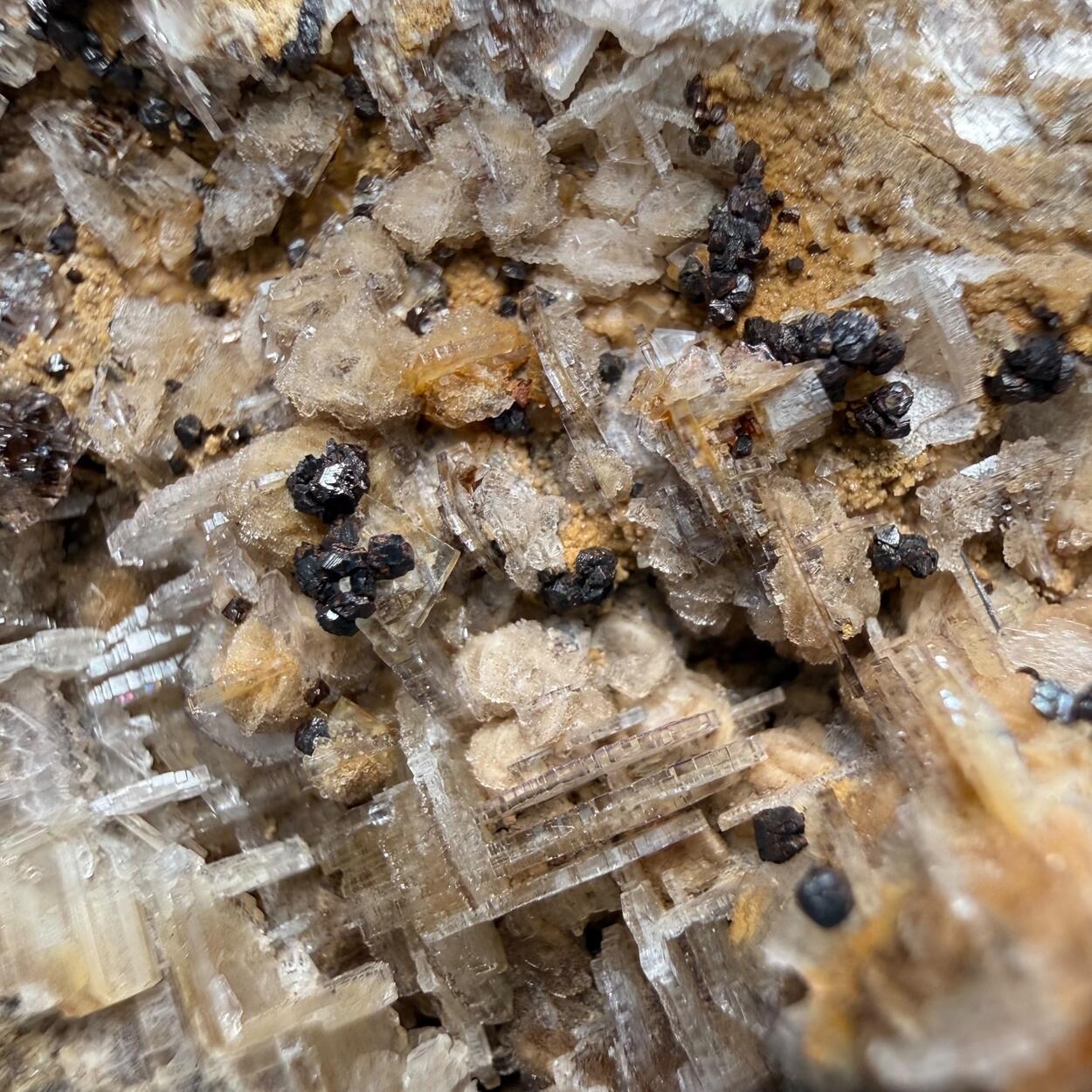 Fluorite With Calcite & Limonite Psm Pyrite