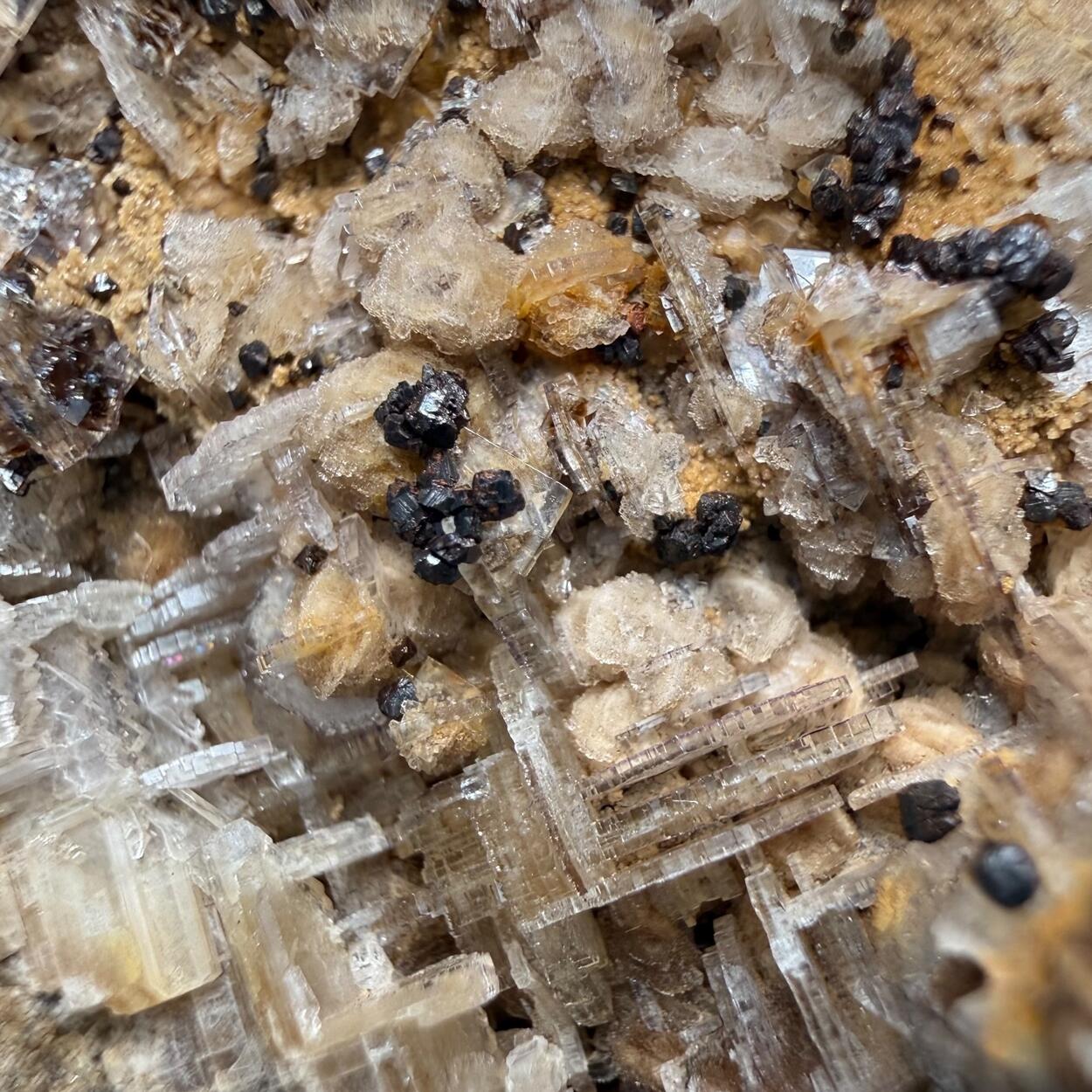 Fluorite With Calcite & Limonite Psm Pyrite