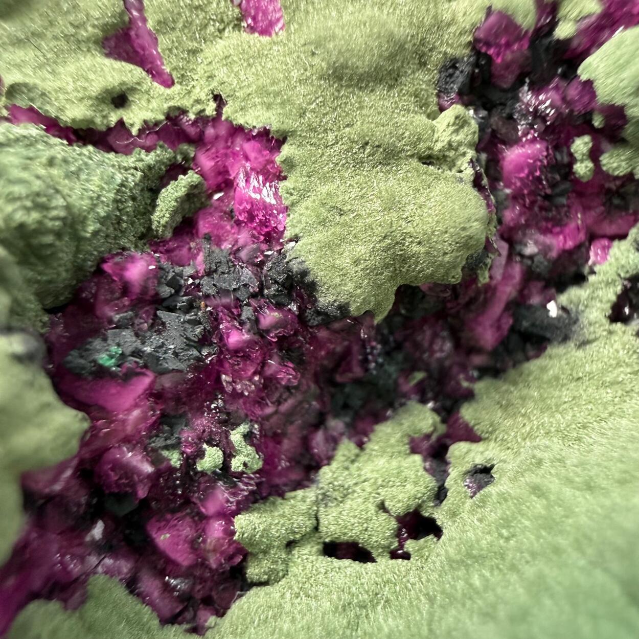 Kolwezite On Cobaltoan Calcite