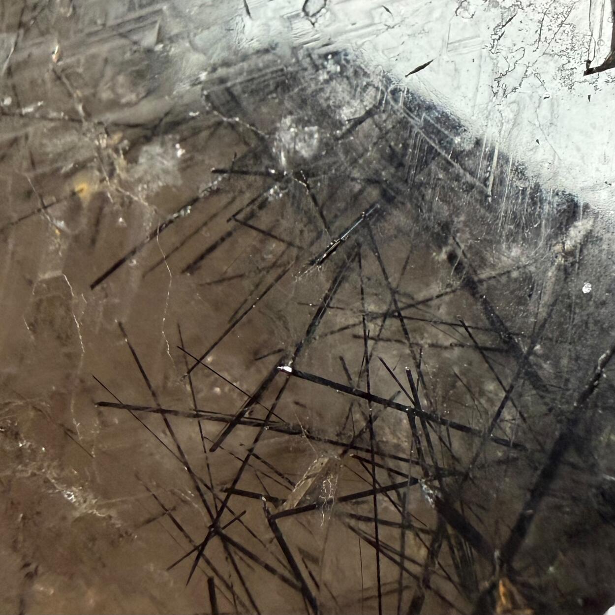 Smoky Quartz With Aegirine Inclusions