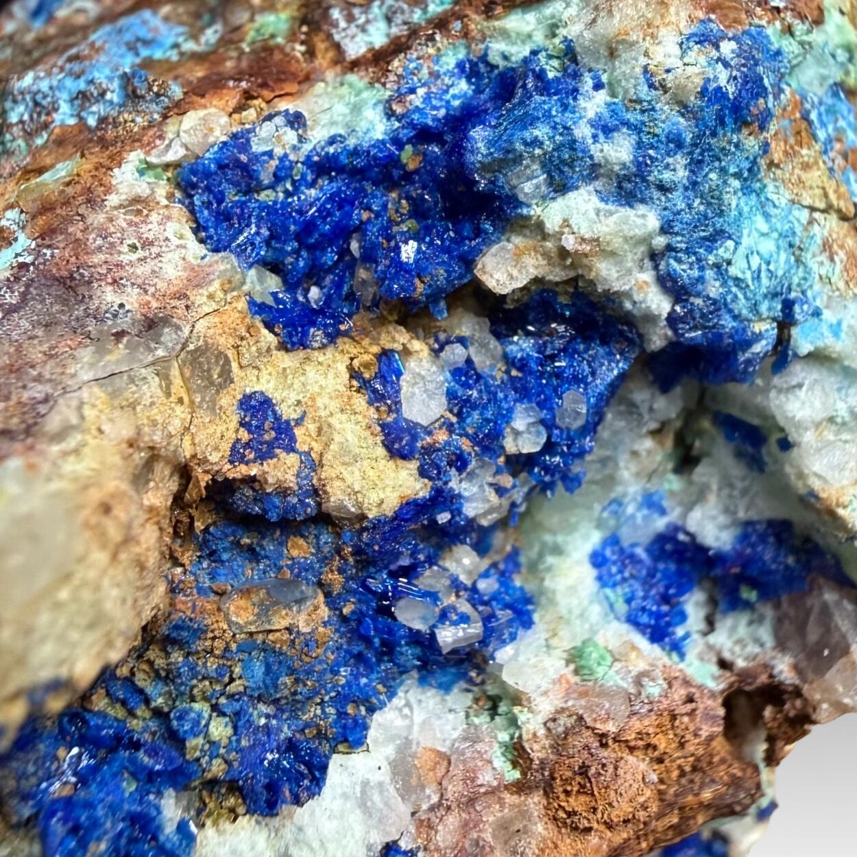 Linarite With Cerussite & Brochantite