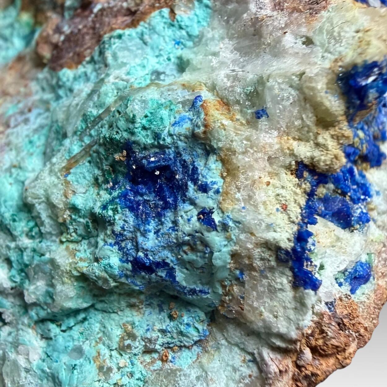 Linarite With Cerussite & Brochantite