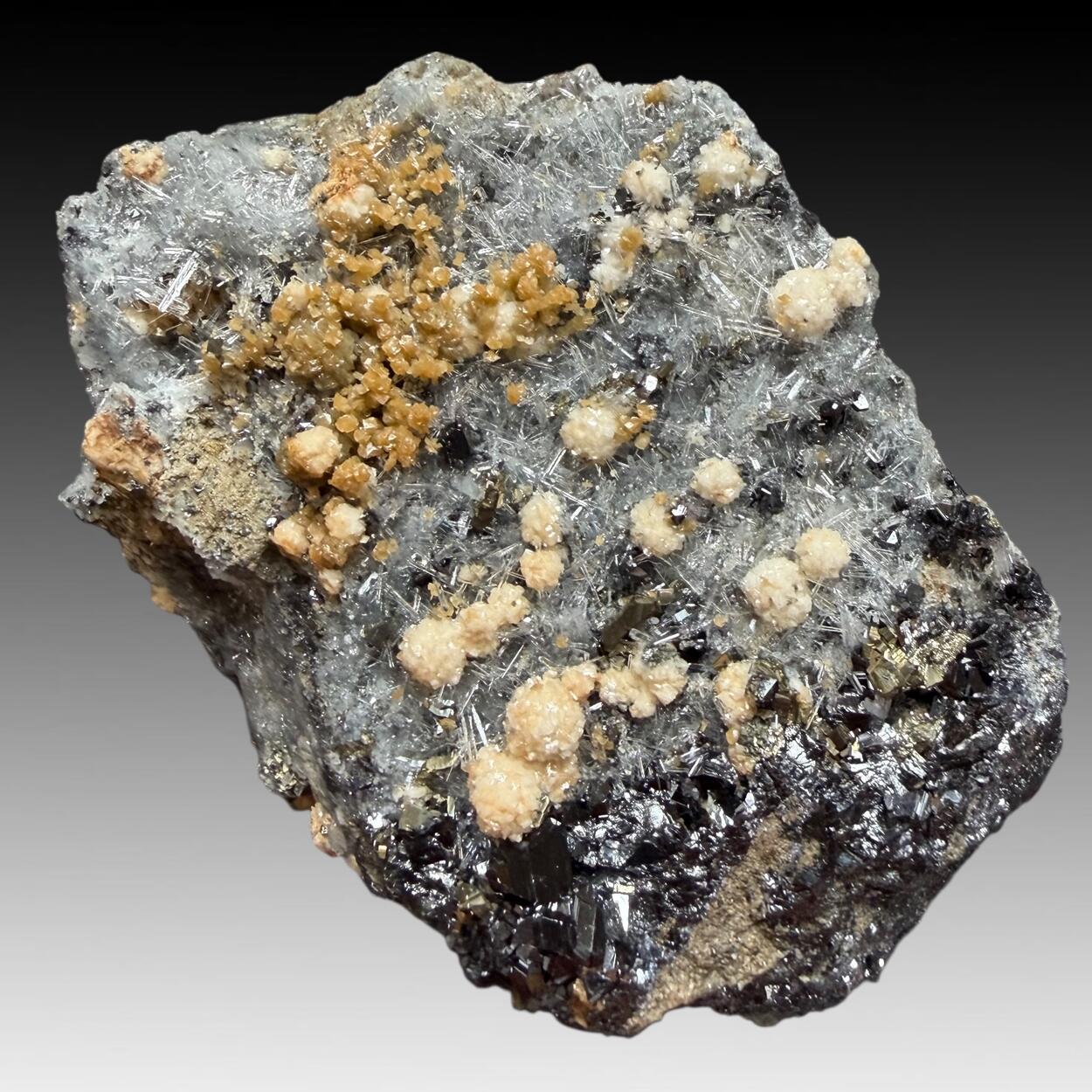Sphalerite With Calcite Siderite & Quartz