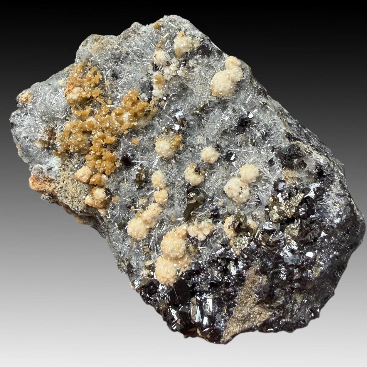Sphalerite With Calcite Siderite & Quartz