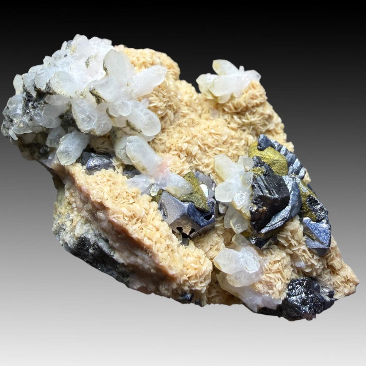 Rhodochrosite With Sphalerite Chalcopyrite & Galena