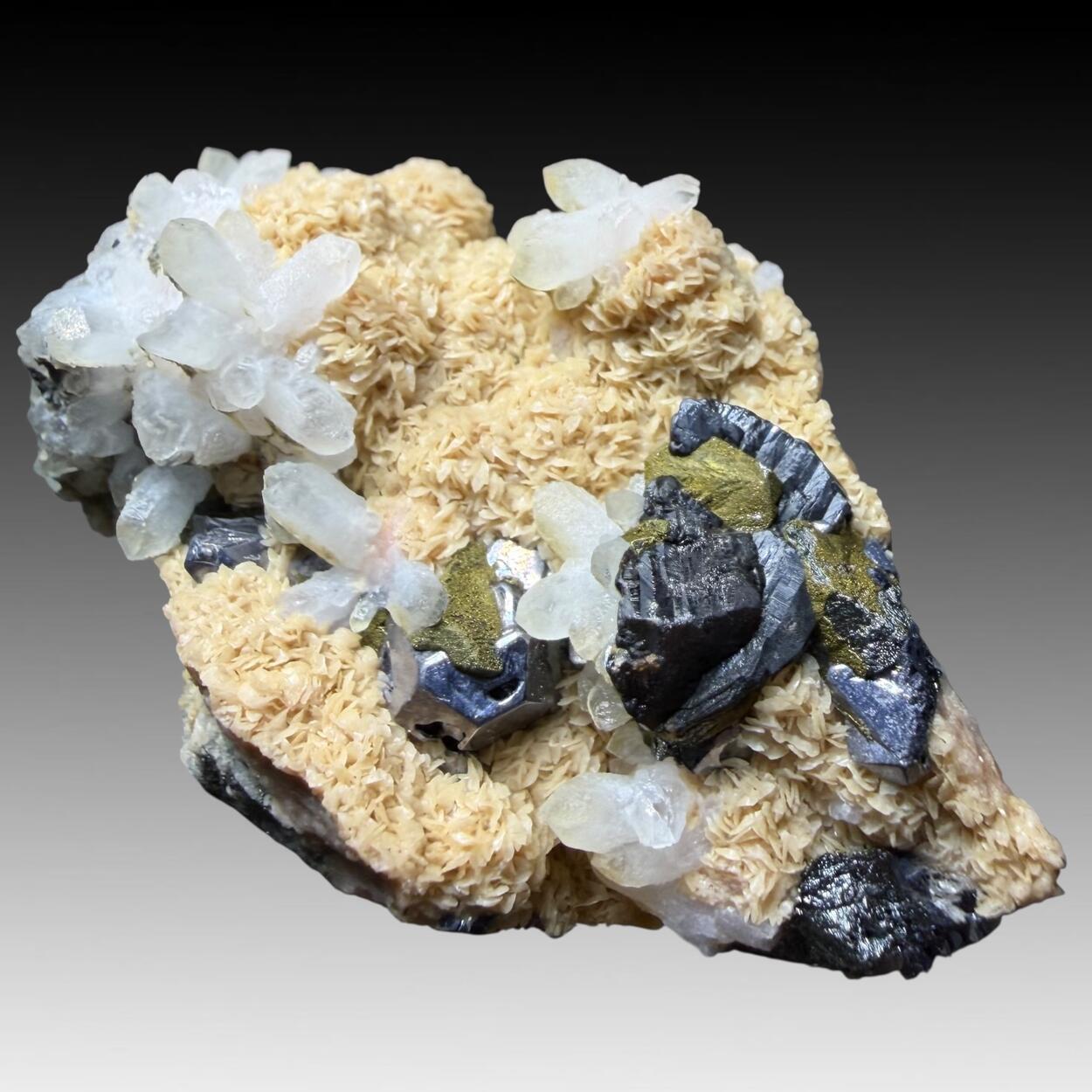 Rhodochrosite With Sphalerite Chalcopyrite & Galena