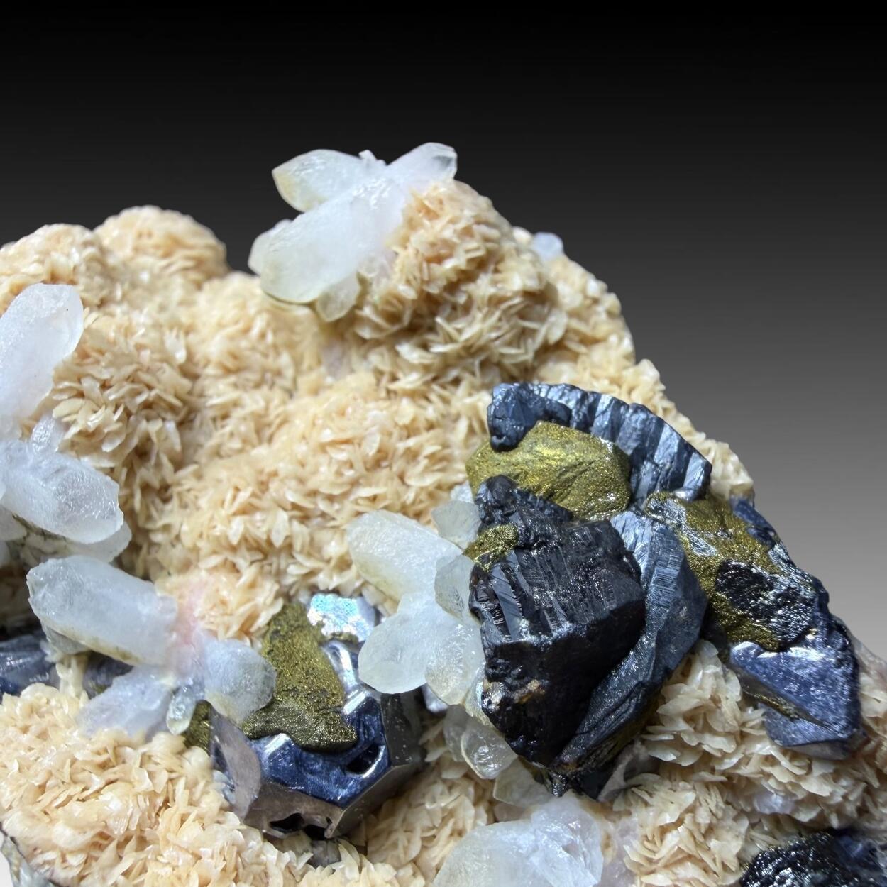 Rhodochrosite With Sphalerite Chalcopyrite & Galena