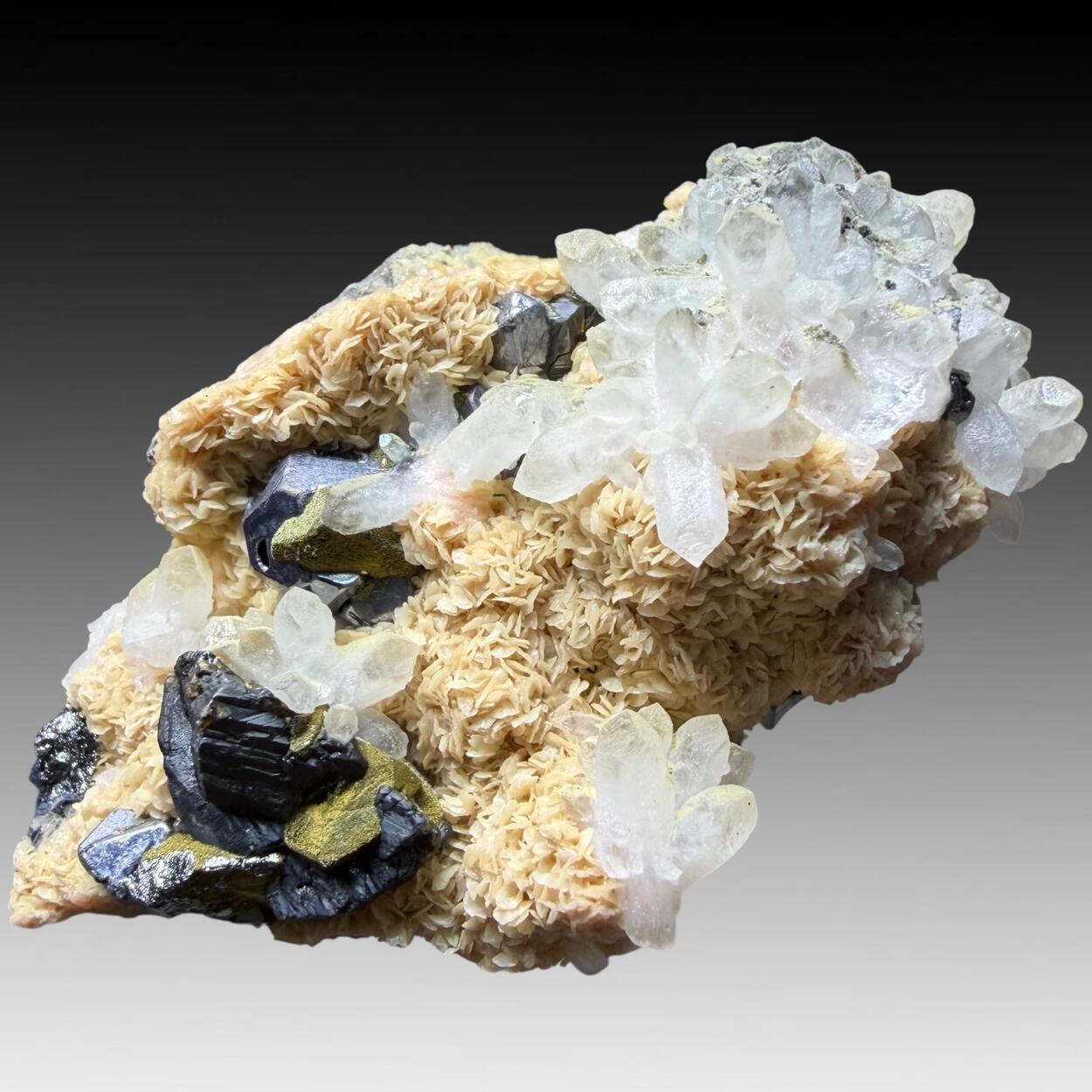 Rhodochrosite With Sphalerite Chalcopyrite & Galena