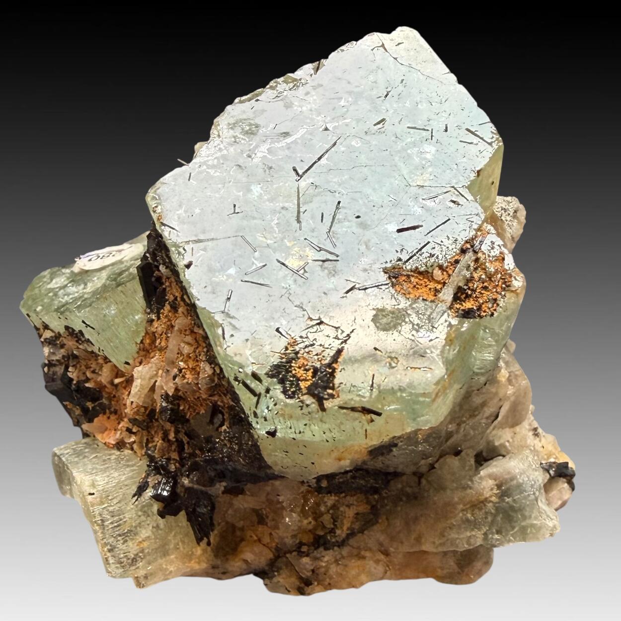Aquamarine With Schorl