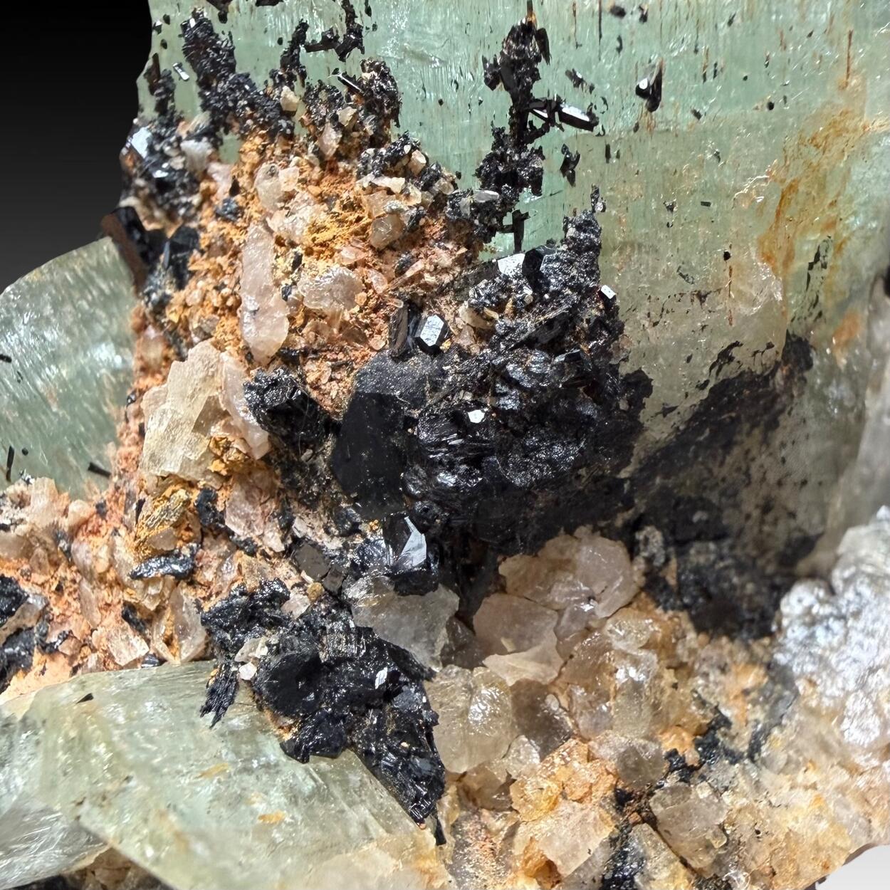 Aquamarine With Schorl