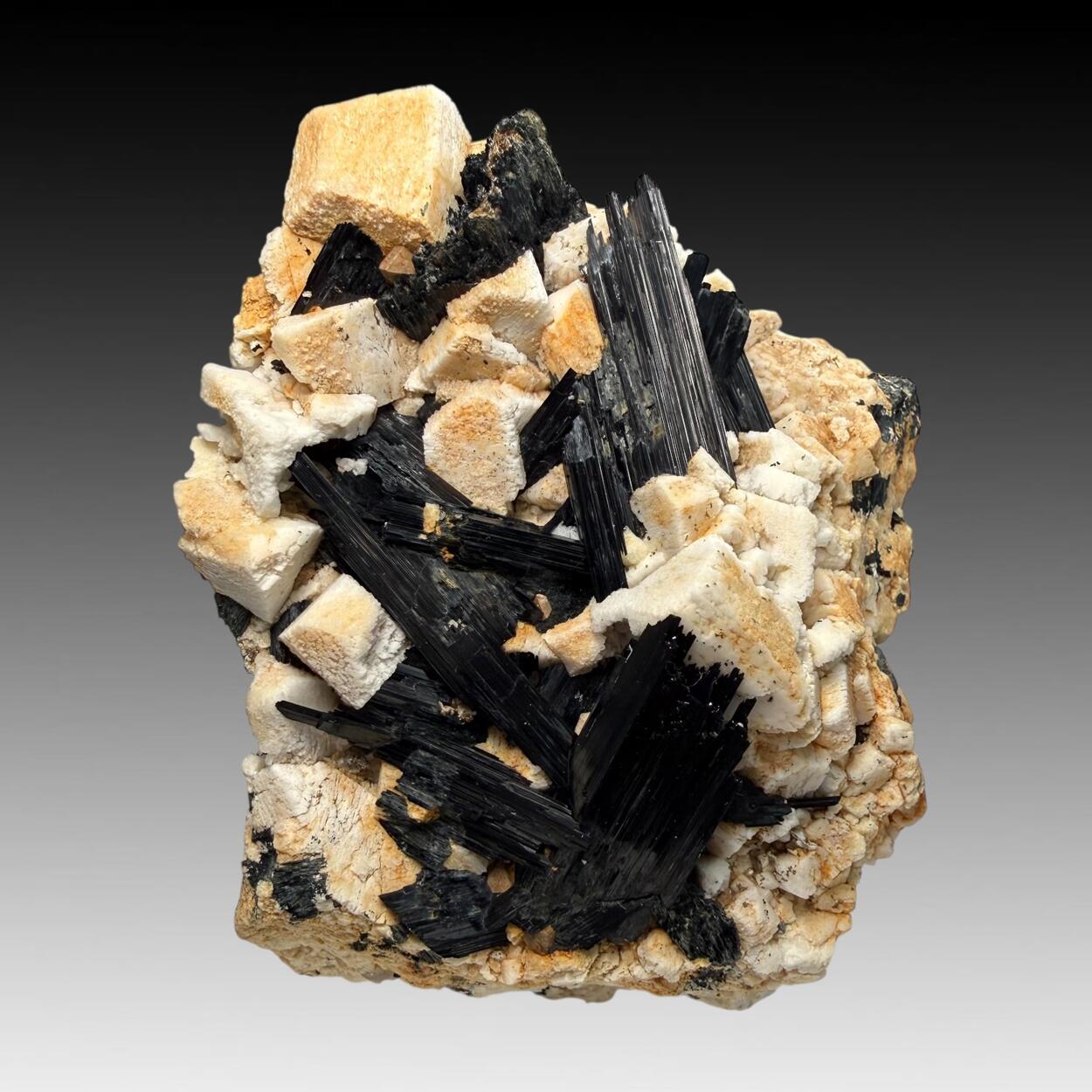 Arfvedsonite With Pyrochlore On Microcline