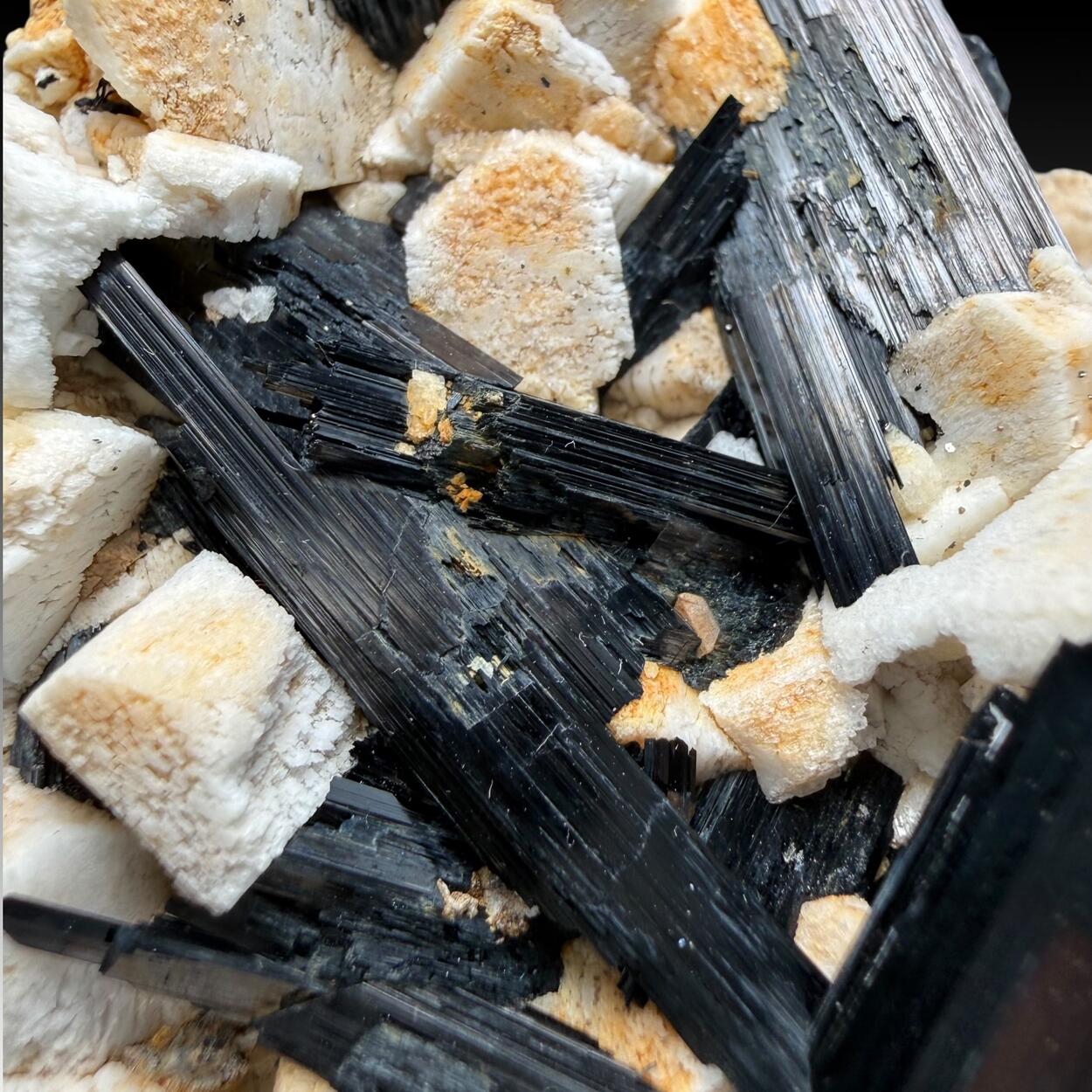 Arfvedsonite With Pyrochlore On Microcline