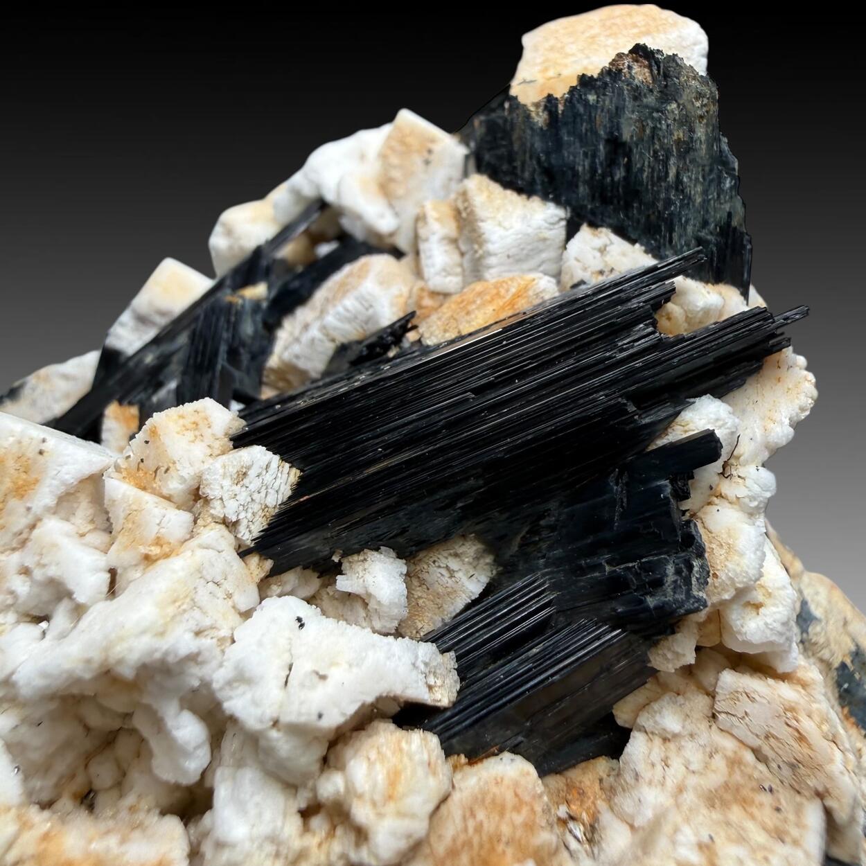 Arfvedsonite With Pyrochlore On Microcline